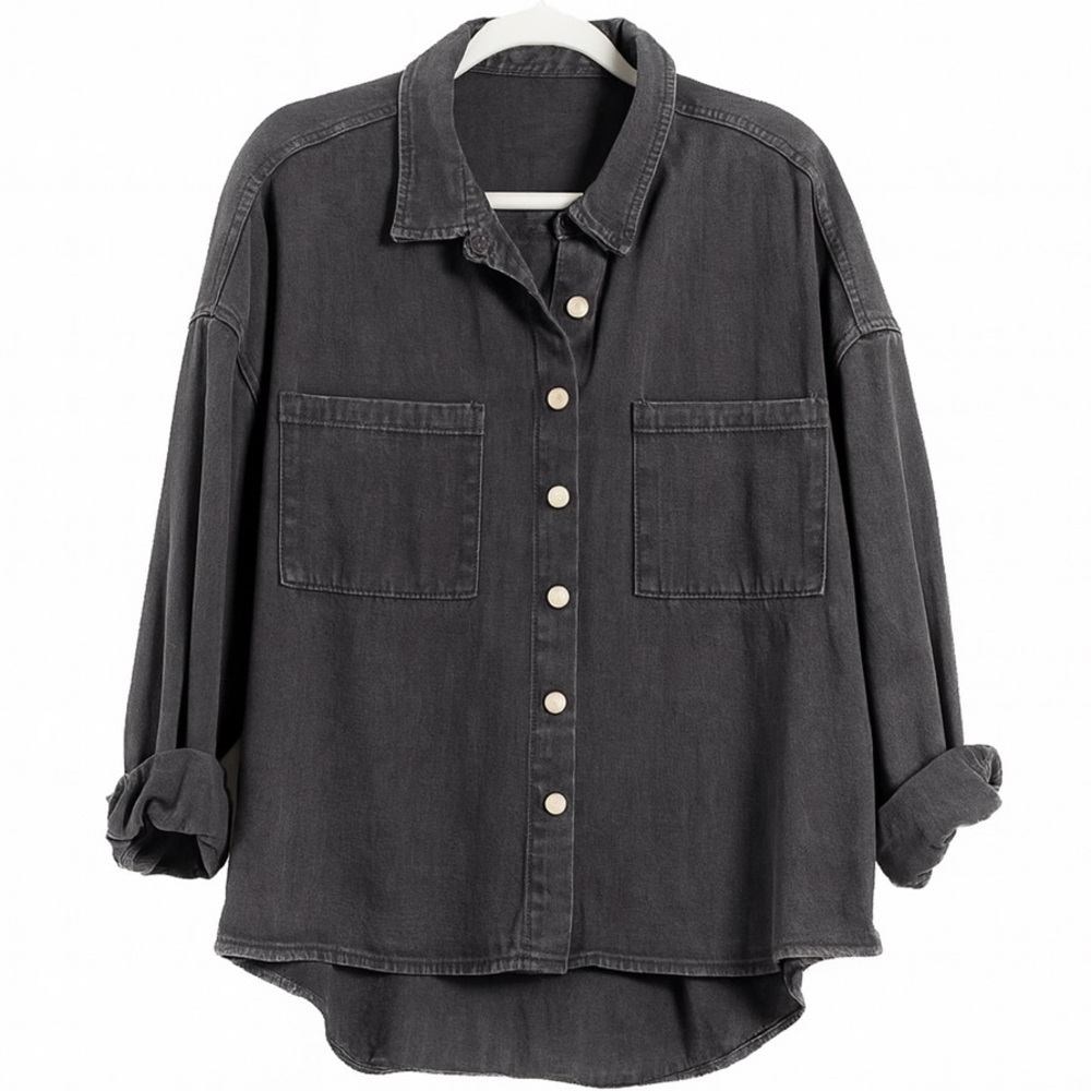 Women's Faded Black Jean Jacket